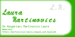 laura martinovics business card